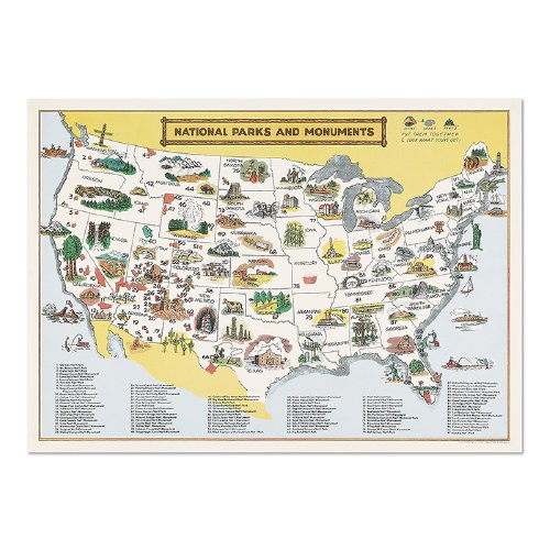 Large 411190 01 POSTER NATIONAL PARKS MAP 